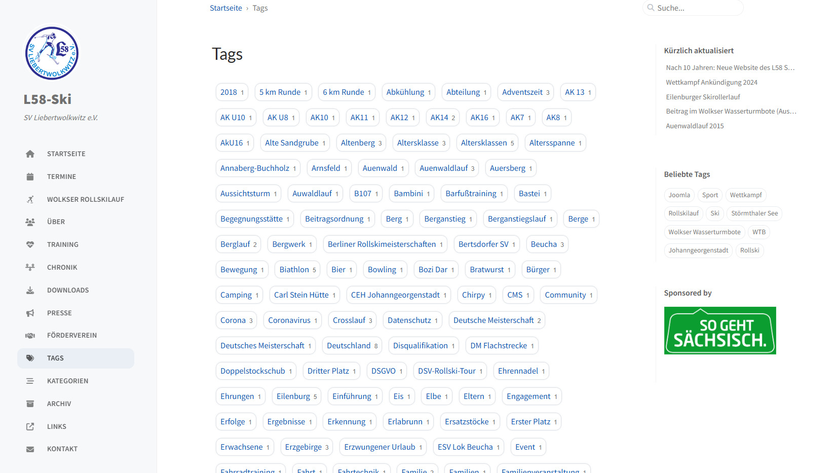 Interaktive OSM-Karte für die Wettkampfstrecken